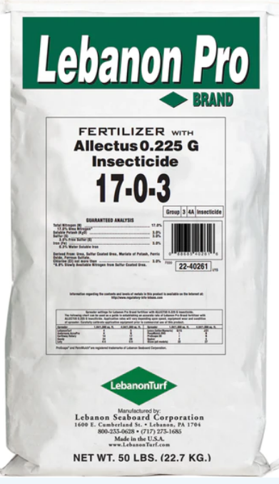 Lebanon Pro 17-0-3 40% SCU 3% Fe .225% Allectus - 50# Bag